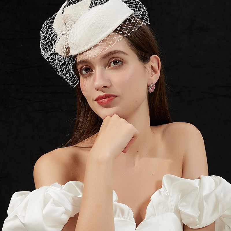 ピンクジルコニア満钻ピアス