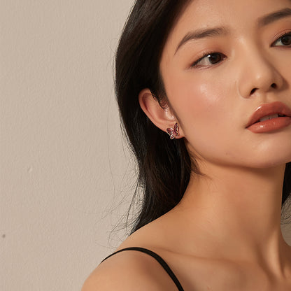 彩釉蝶羽ピアス