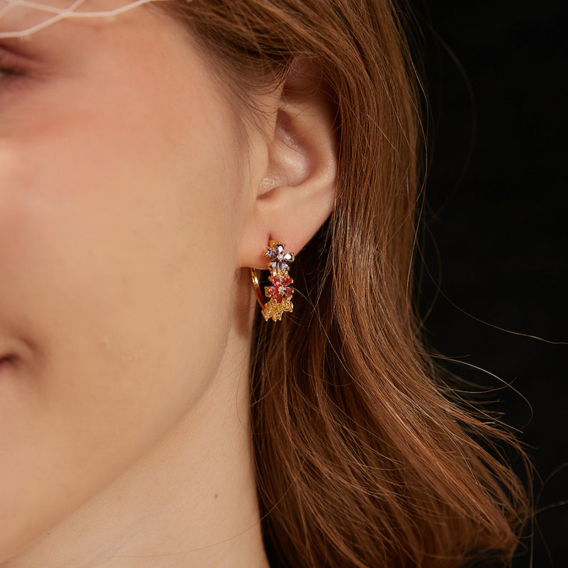 カラー皓石花ピアス