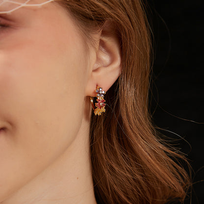 カラー皓石花ピアス