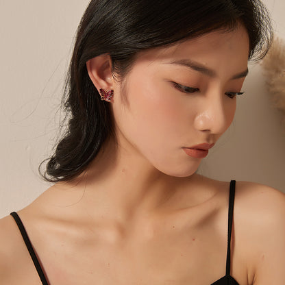彩釉蝶羽ピアス